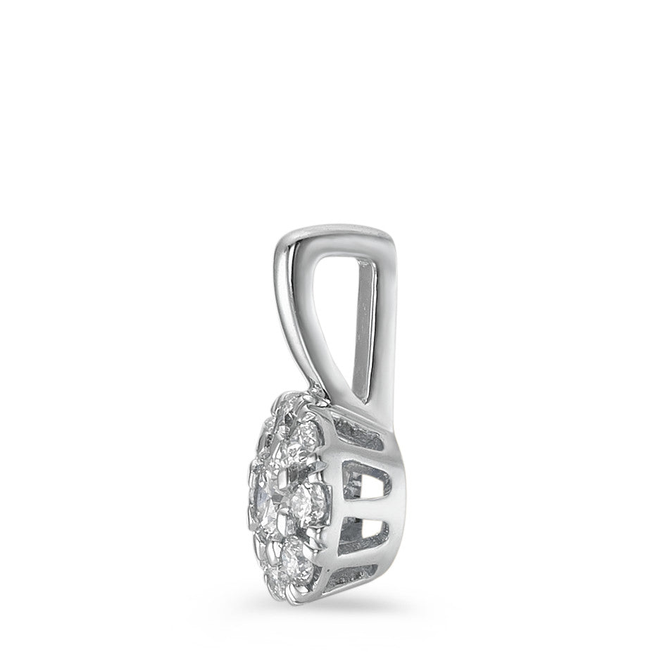 wisiorek złoto białe 750/18 K Diament 0.20 ct, 9 kamienie, w-si Ø6.5 mm