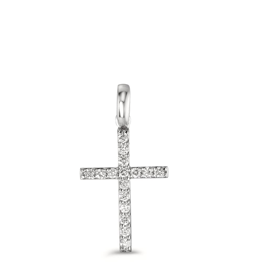 wisiorek złoto białe 750/18 K Diament 0.15 ct, 16 kamienie, w-si