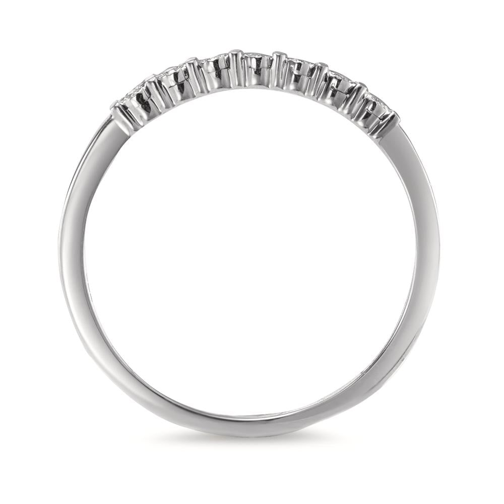 pierścionek pamięci złoto białe 585/14 K Diament 0.03 ct, 7 kamienie, w-si