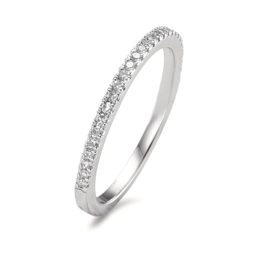 pierścionek złoto białe 585/14 K Diament 0.13 ct, 26 kamienie, w-si