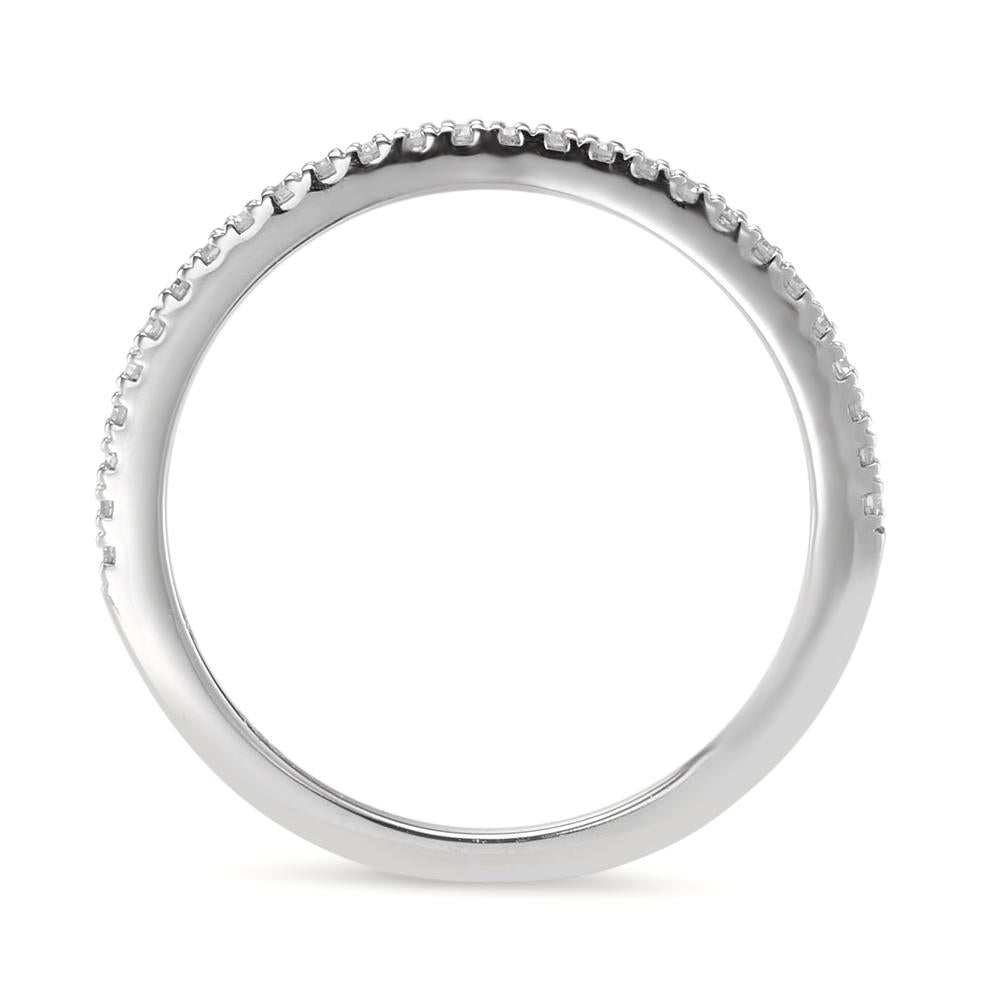 pierścionek złoto białe 585/14 K Diament 0.13 ct, 26 kamienie, w-si