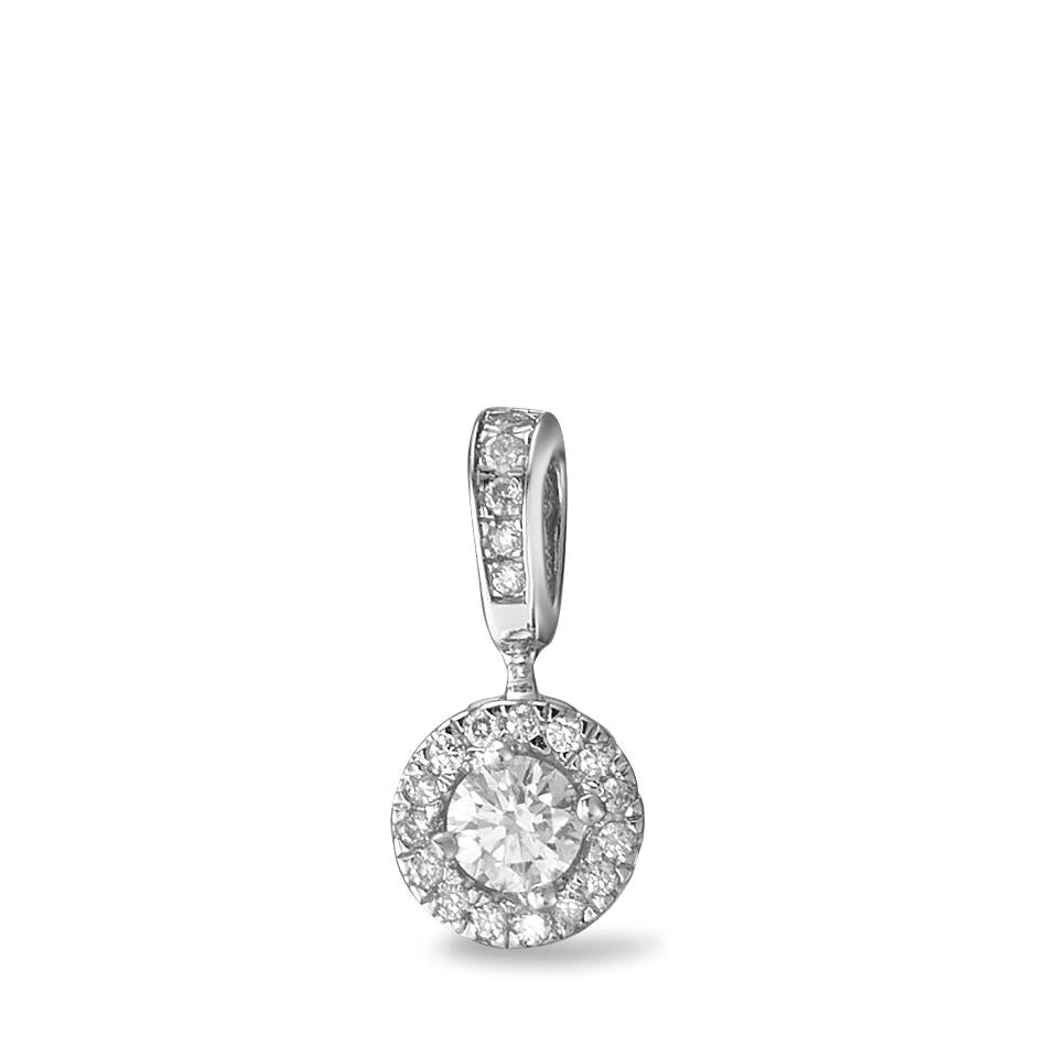 wisiorek złoto białe 750/18 K Diament 0.16 ct, w-si Ø5.5 mm