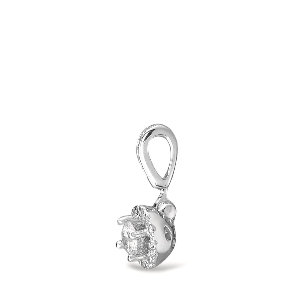 wisiorek złoto białe 750/18 K Diament 0.16 ct, w-si Ø5.5 mm