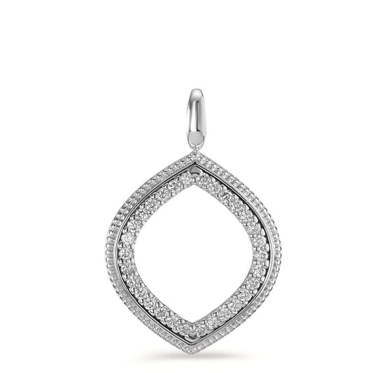 wisiorek złoto białe 750/18 K Diament 0.18 ct, 30 kamienie, [Brillant], w-si