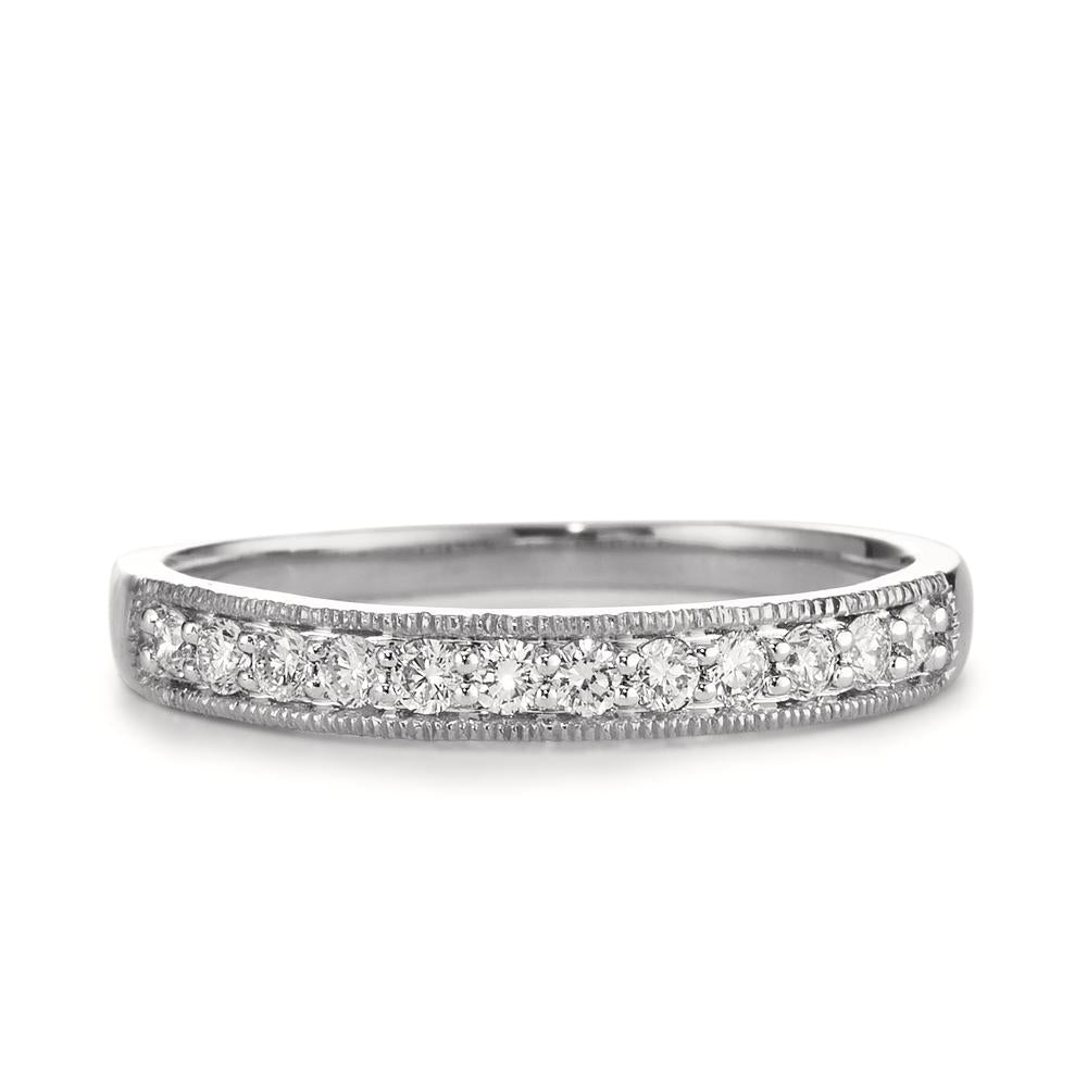 pierścionek pamięci złoto białe 750/18 K Diament 0.25 ct, 12 kamienie, w-si