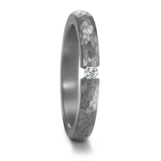 obrączka partnerska tantal 999 Diament 0.05 ct, w-si