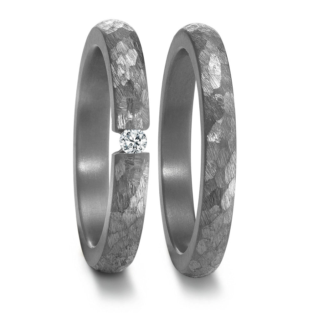 obrączka partnerska tantal 999 Diament 0.05 ct, w-si