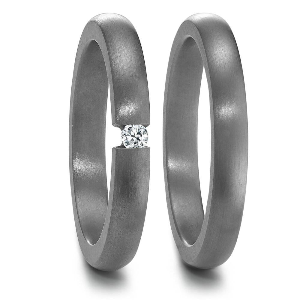 obrączka partnerska tantal 999 Diament 0.05 ct, w-si