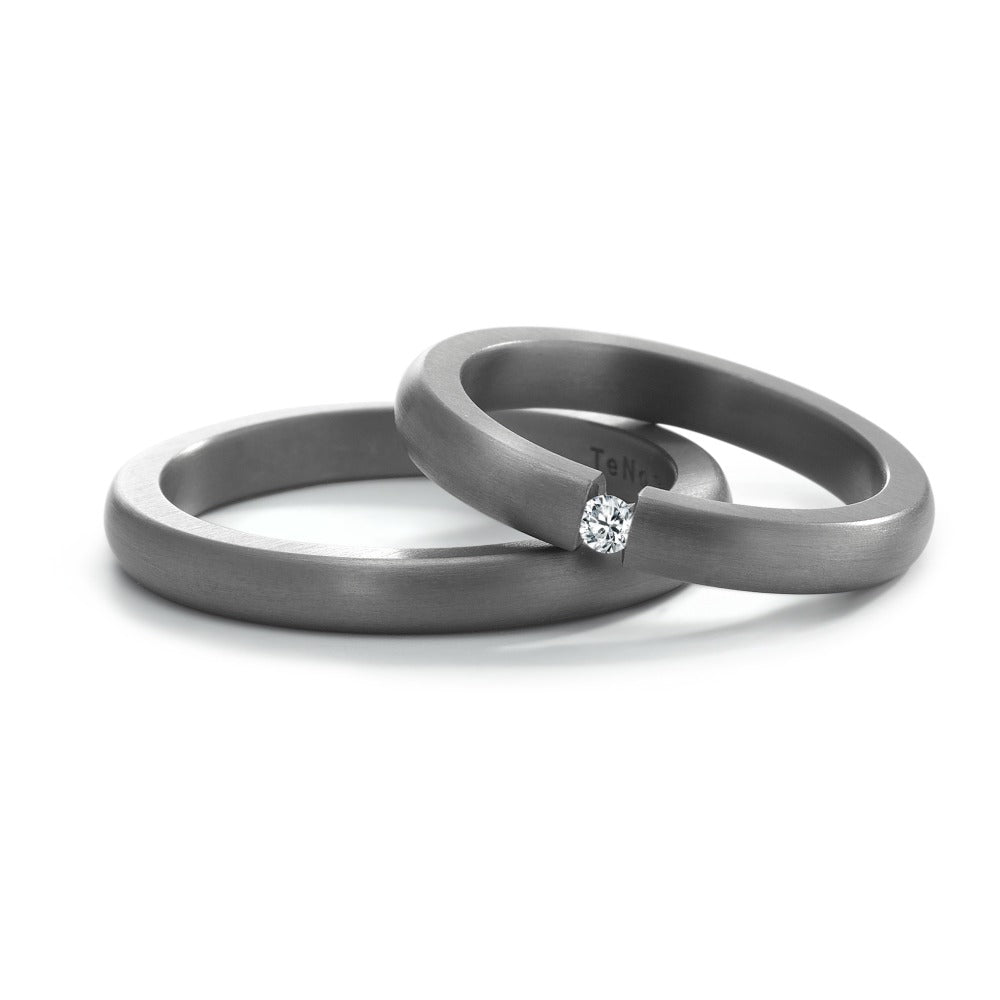 obrączka partnerska tantal 999 Diament 0.05 ct, w-si