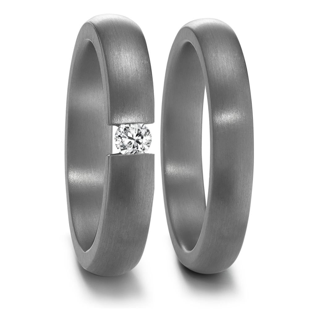 obrączka partnerska tantal 999 Diament 0.10 ct, w-si