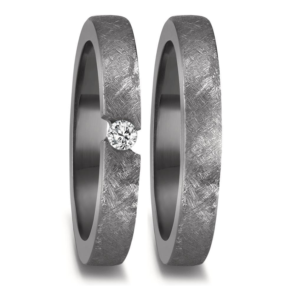 obrączka partnerska tantal 999 Diament 0.05 ct, w-si