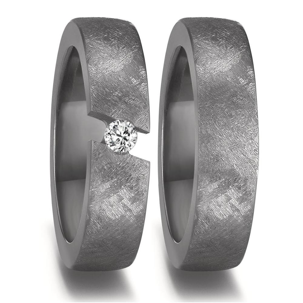 obrączka partnerska tantal 999 Diament 0.08 ct, w-si