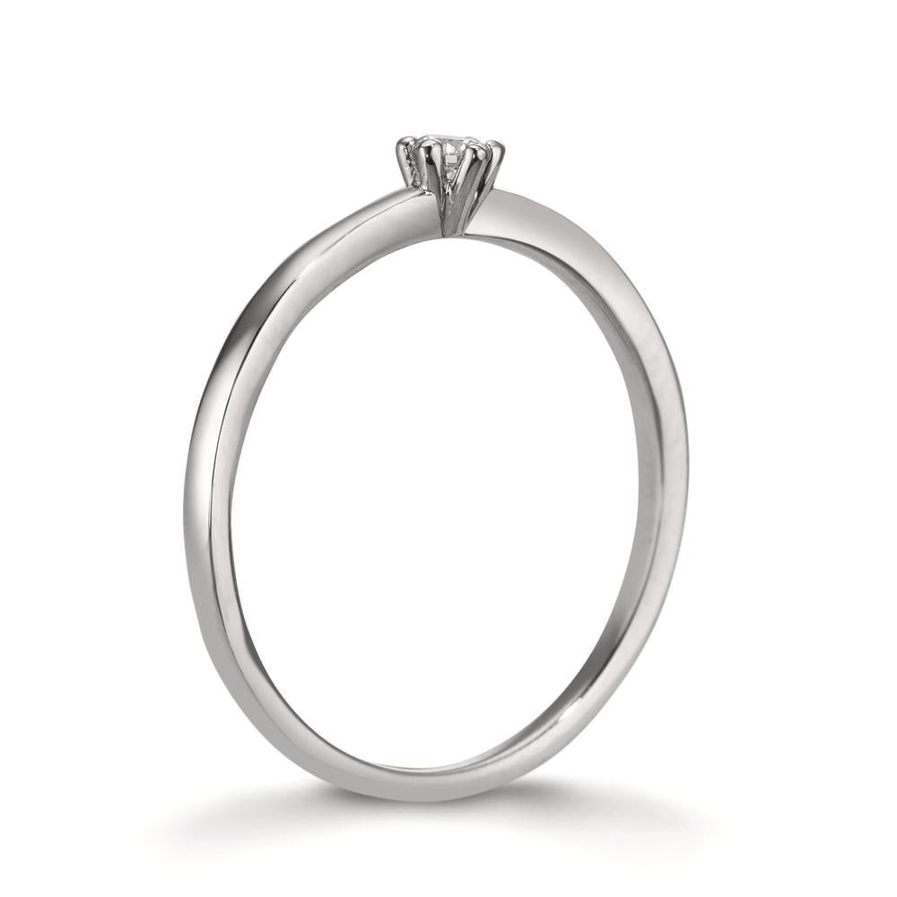 pierścionek solitär platyna 950 Diament biały, 0.07 ct, [Brillant], w-si