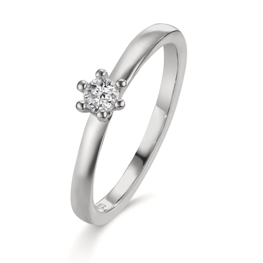 pierścionek solitär platyna 950 Diament 0.15 ct, w-si