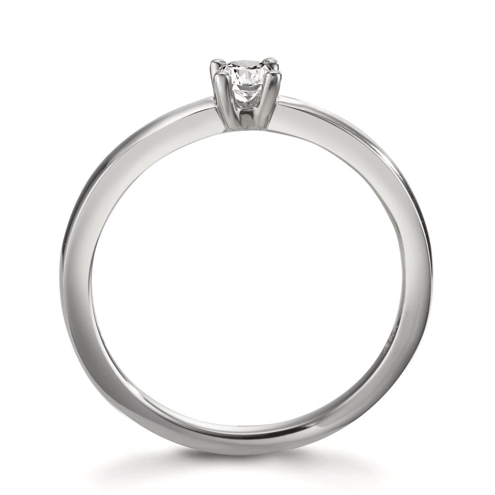 pierścionek solitär platyna 950 Diament biały, 0.15 ct, [Brillant], w-si