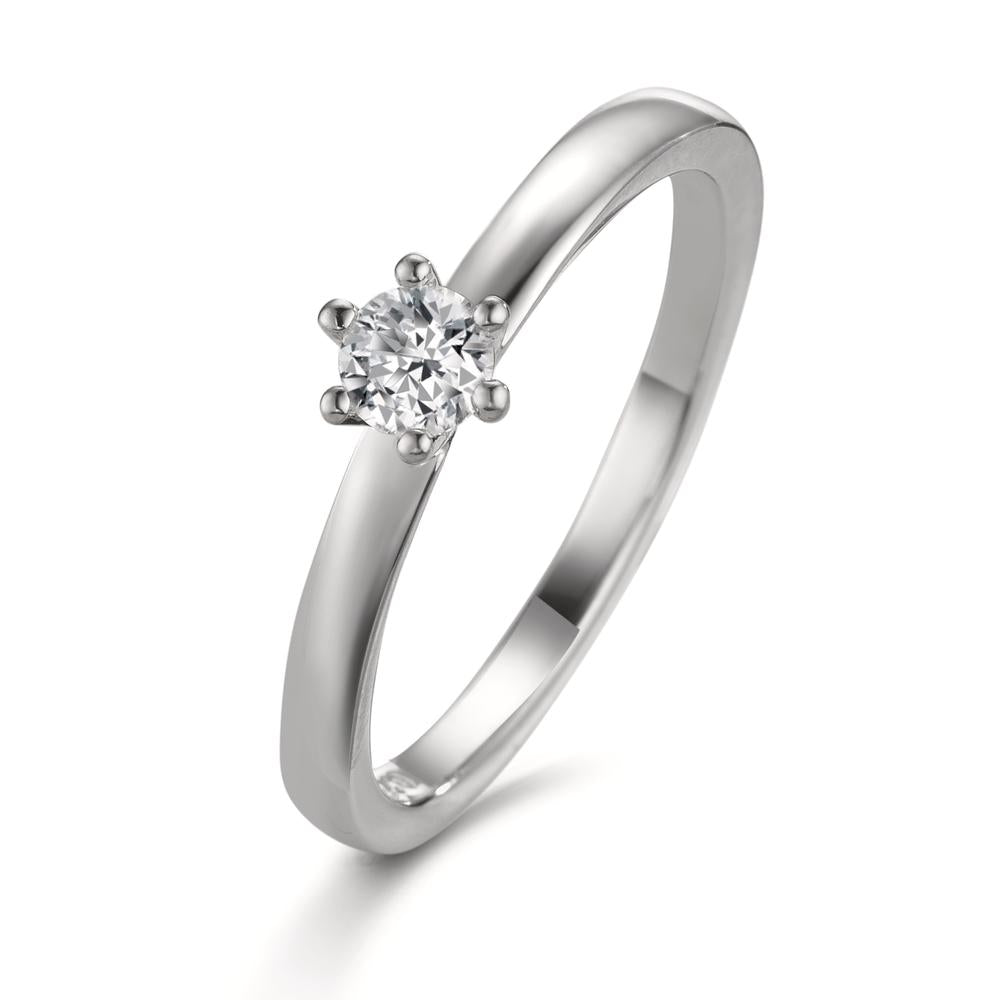 pierścionek solitär platyna 950 Diament biały, 0.20 ct, [Brillant], w-si