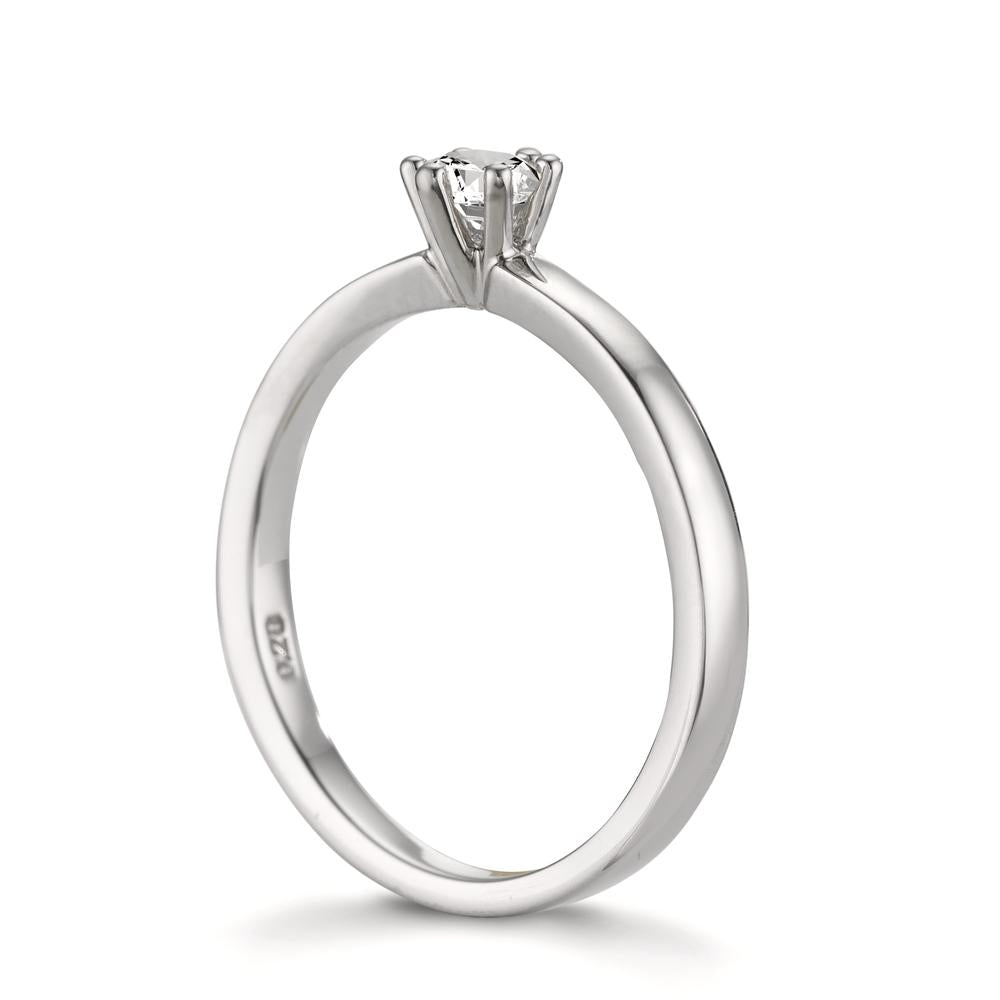 pierścionek solitär platyna 950 Diament biały, 0.20 ct, [Brillant], w-si