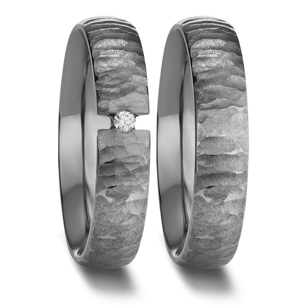 obrączka partnerska tantal 999 Diament 0.03 ct, w-si