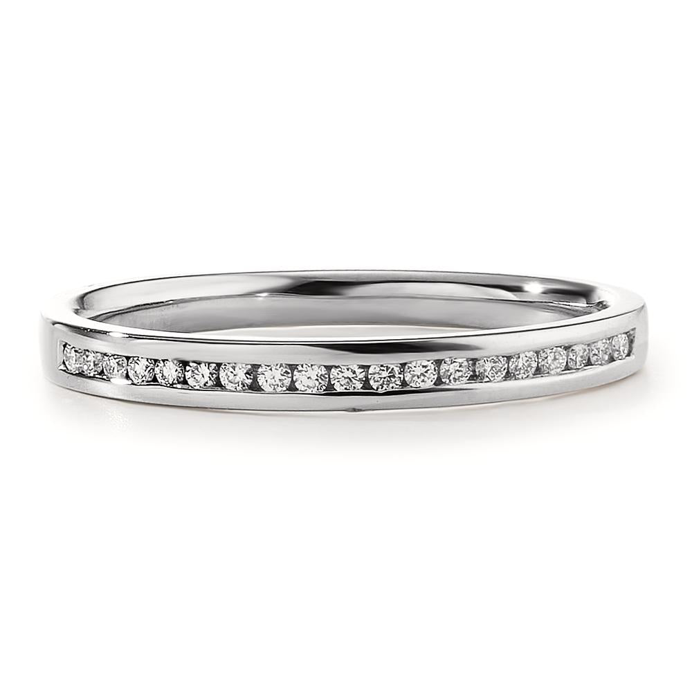 pierścionek pamięci złoto białe 750/18 K Diament 0.09 ct, 19 kamienie, w-si