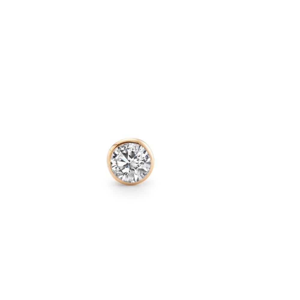 kolczyk w nosie złoto żółte 750/18 K Diament biały, 0.035 ct, w-si Ø2.5 mm