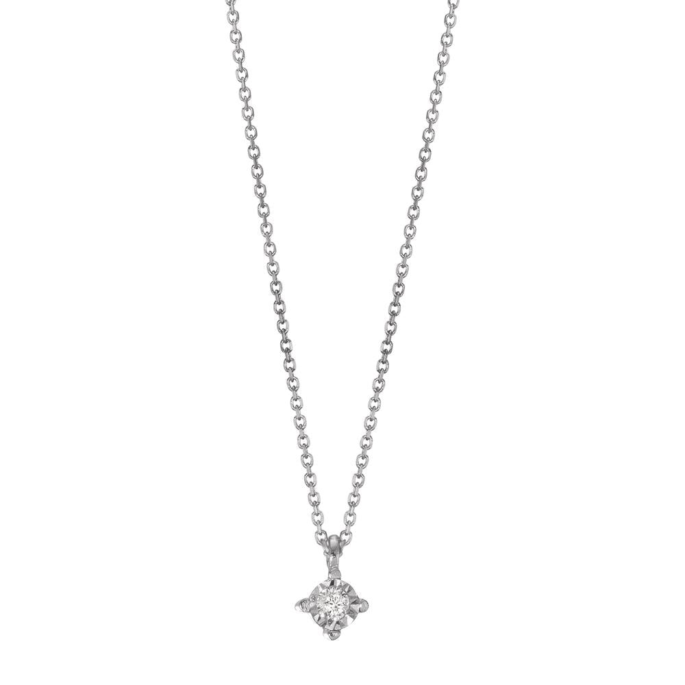 kolia złoto białe 750/18 K Diament 0.02 ct, w-si 40-42 cm Ø2.8 mm