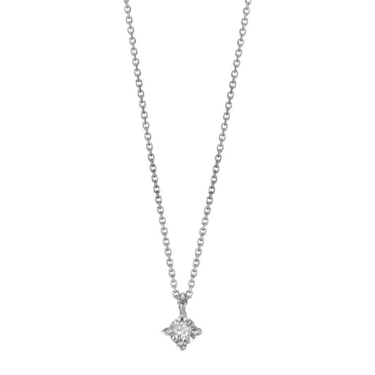 kolia złoto białe 750/18 K Diament 0.02 ct, w-si 40-42 cm Ø2.8 mm