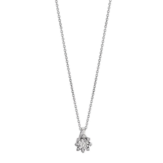 kolia złoto białe 750/18 K Diament 0.015 ct, w-si 40-42 cm Ø4.5 mm