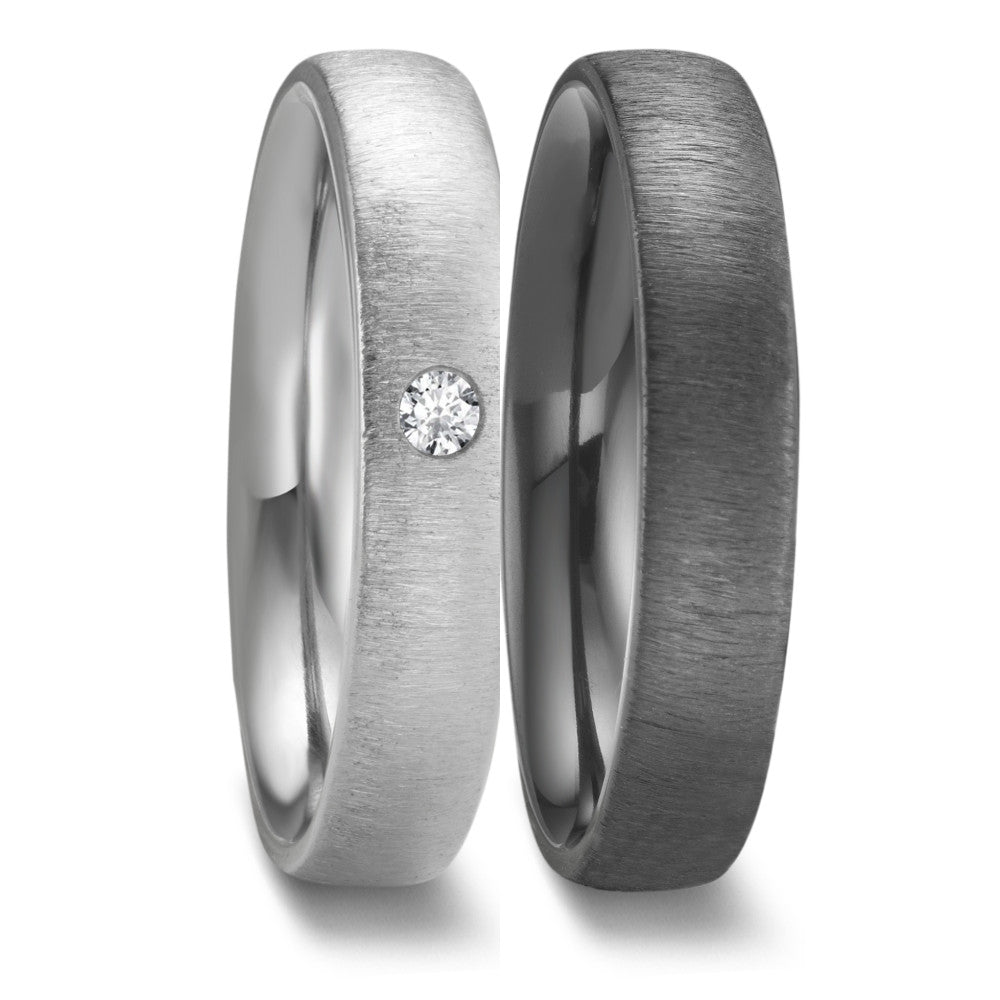 obrączka partnerska cyrkon Diament 0.03 ct, w-si