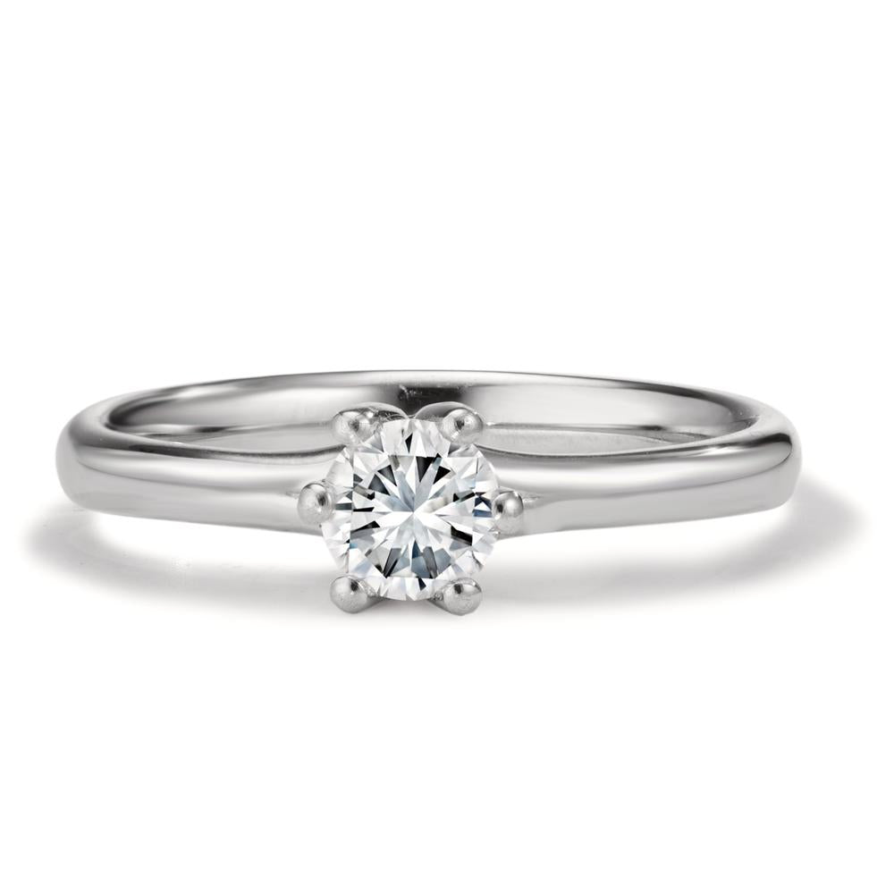 pierścionek solitär platyna 950 Diament 0.40 ct, w-si, GIA