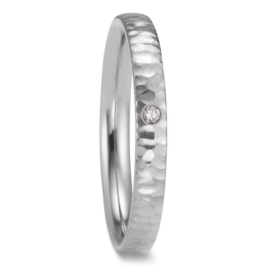 obrączka partnerska cyrkon Diament 0.02 ct, w-si