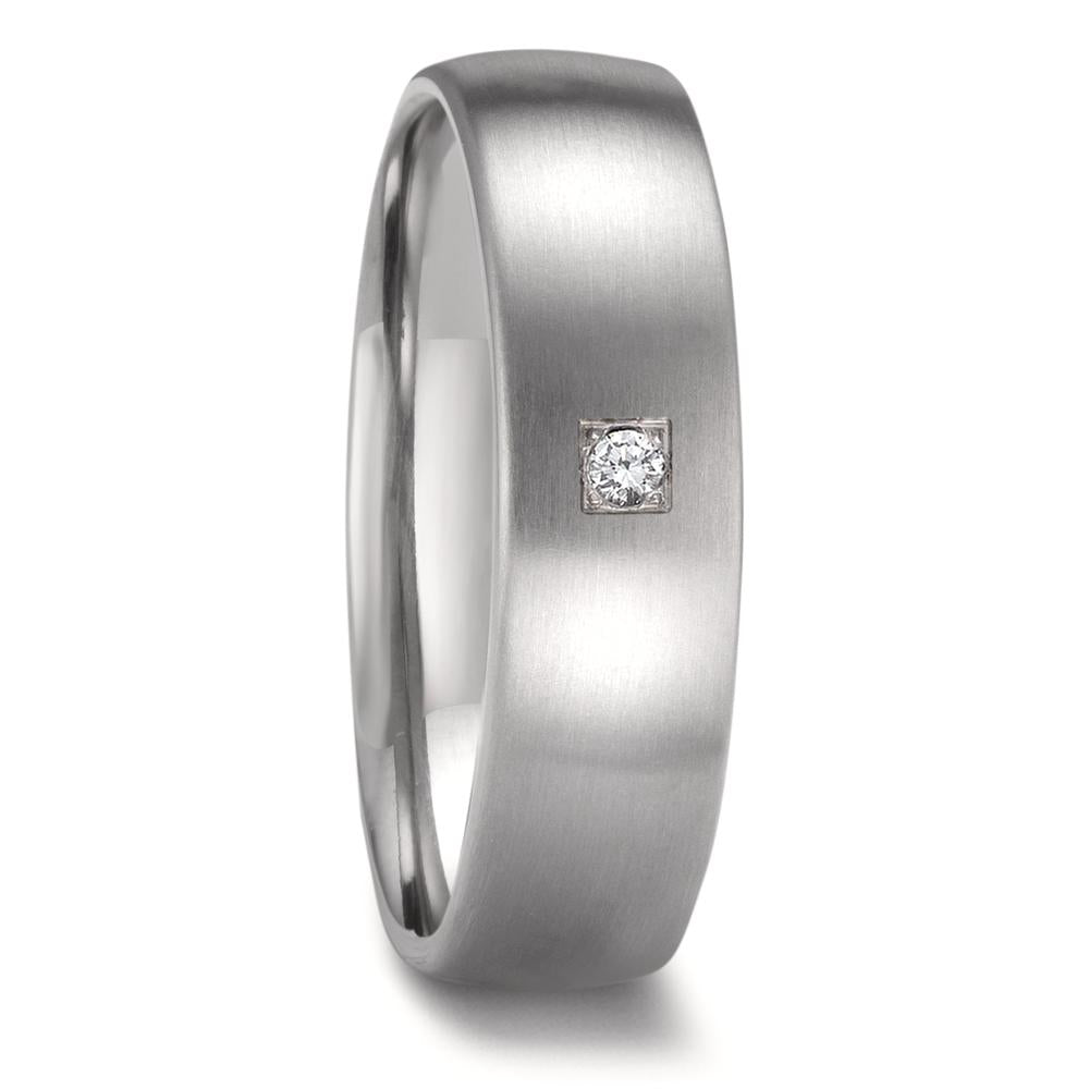 obrączka partnerska cyrkon Diament 0.05 ct, w-si