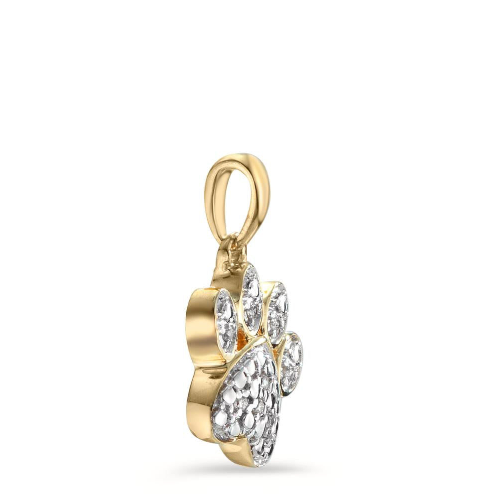 wisiorek złoto żółte 375/9 K Diament 0.02 ct, 8 kamienie, w-si dwubarwny łapa Ø9 mm