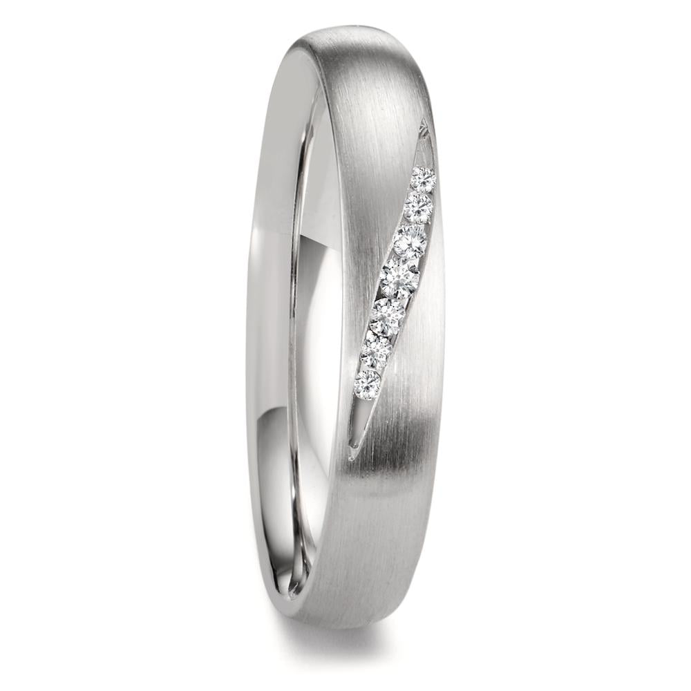 obrączka partnerska platyna 950 Diament 0.072 ct, 5 kamienie, w-si