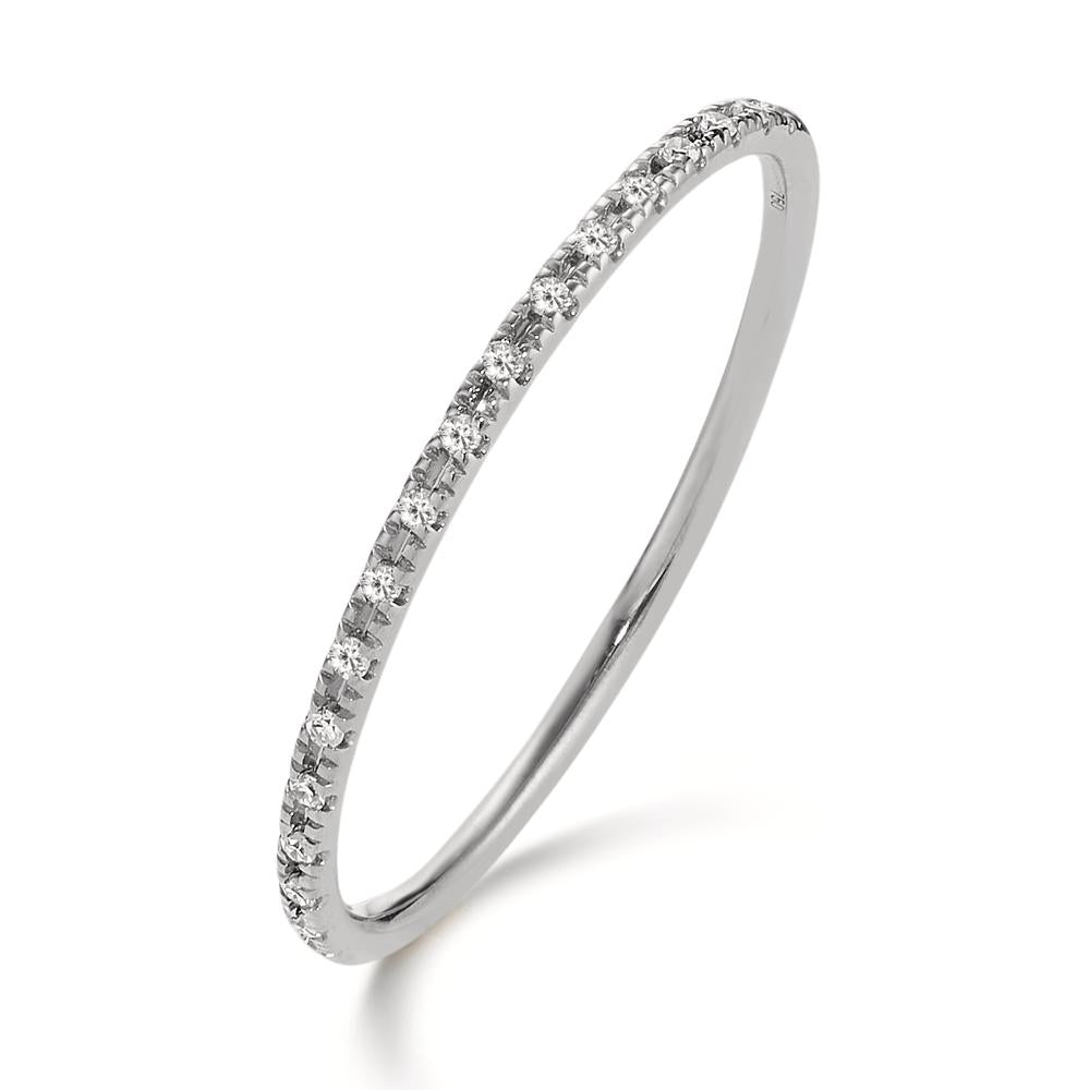 pierścionek pamięci złoto białe 750/18 K Diament 0.04 ct, 18 kamienie, w-si