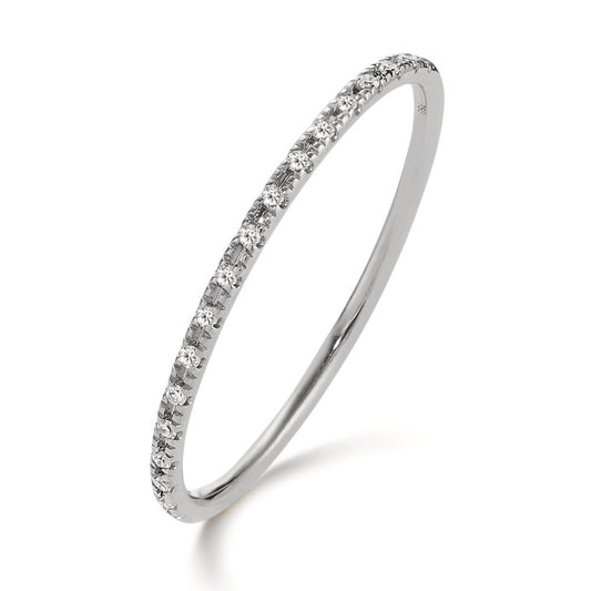 pierścionek pamięci złoto białe 750/18 K Diament 0.04 ct, 18 kamienie, w-si