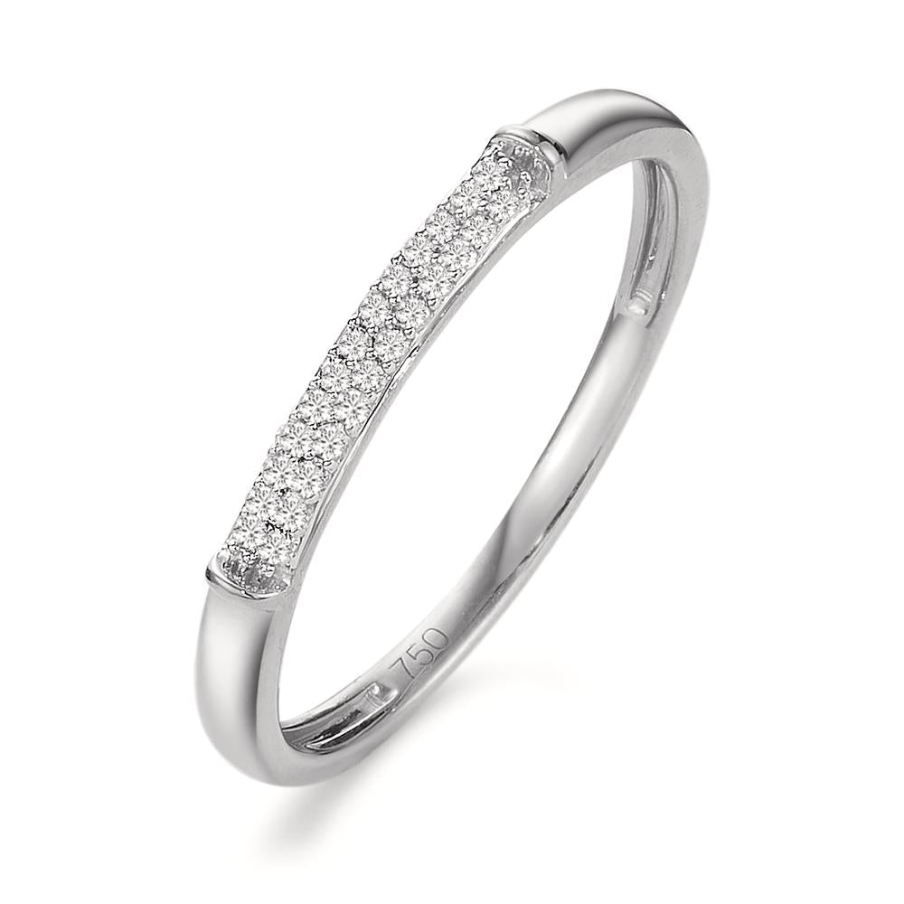 pierścionek pamięci złoto białe 750/18 K Diament 0.04 ct, 25 kamienie, w-si