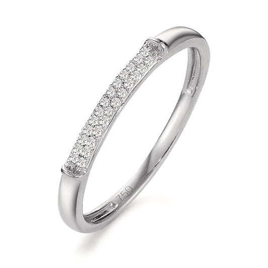 pierścionek pamięci złoto białe 750/18 K Diament 0.04 ct, 25 kamienie, w-si