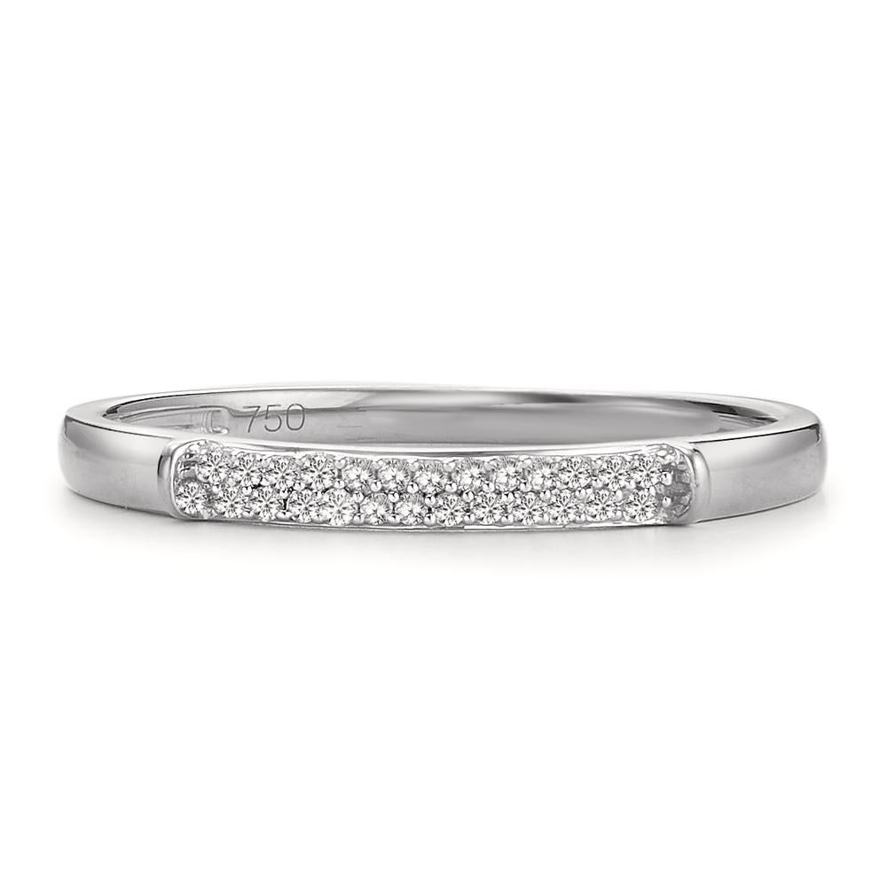 pierścionek pamięci złoto białe 750/18 K Diament 0.04 ct, 25 kamienie, w-si