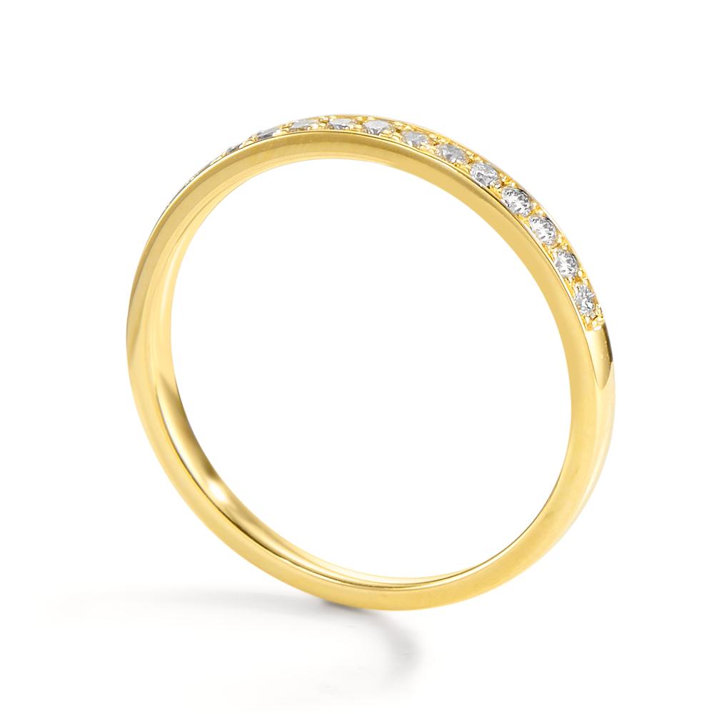 pierścionek pamięci złoto żółte 750/18 K Diament 0.20 ct, 17 kamienie, w-si