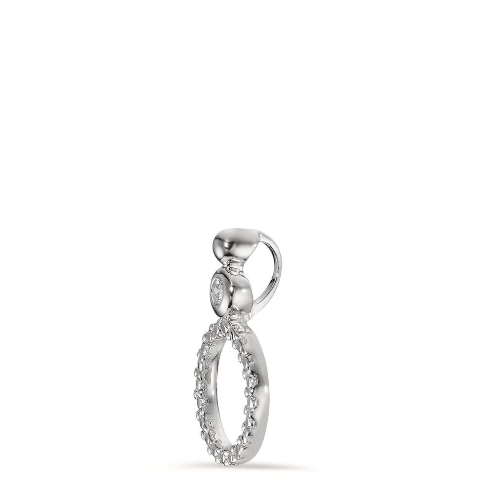 wisiorek złoto białe 750/18 K Diament 0.02 ct, p1