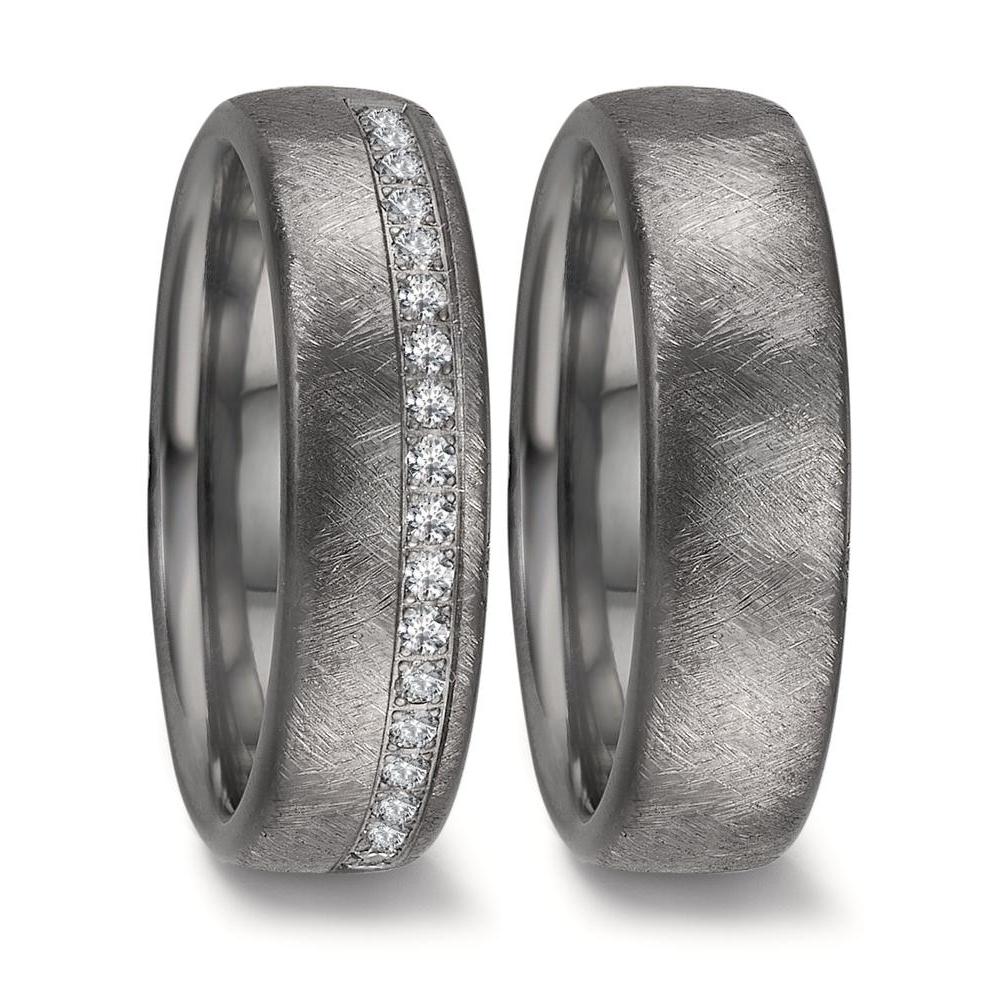 obrączka partnerska tantal 999 Diament 0.23 ct, 23 kamienie, w-si