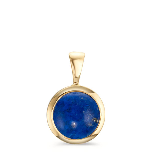 wisiorek srebro Lapis lazuli żółty pozłacany Ø14.5 mm