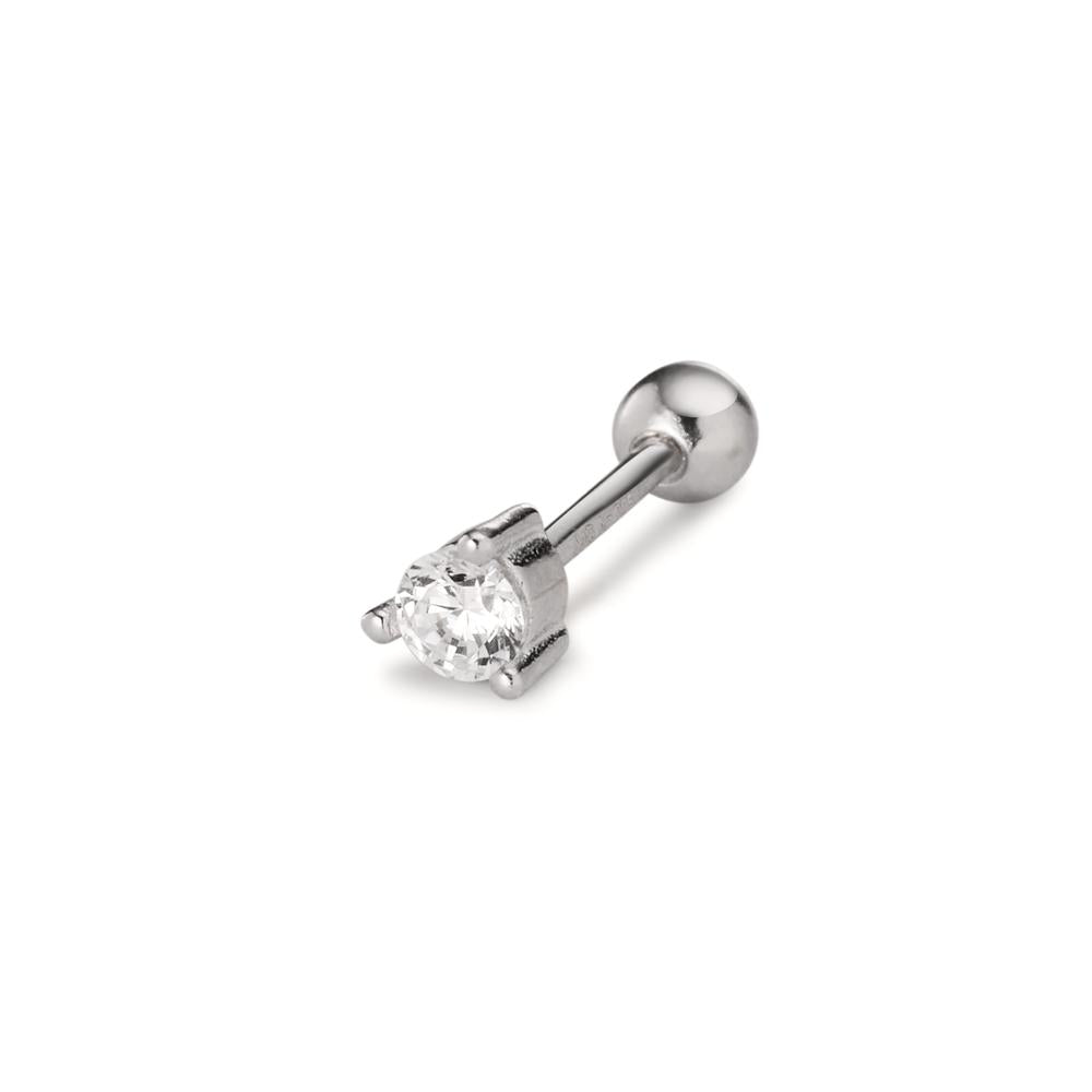 piercing srebro Cyrkonia rodowany Ø3.5 mm