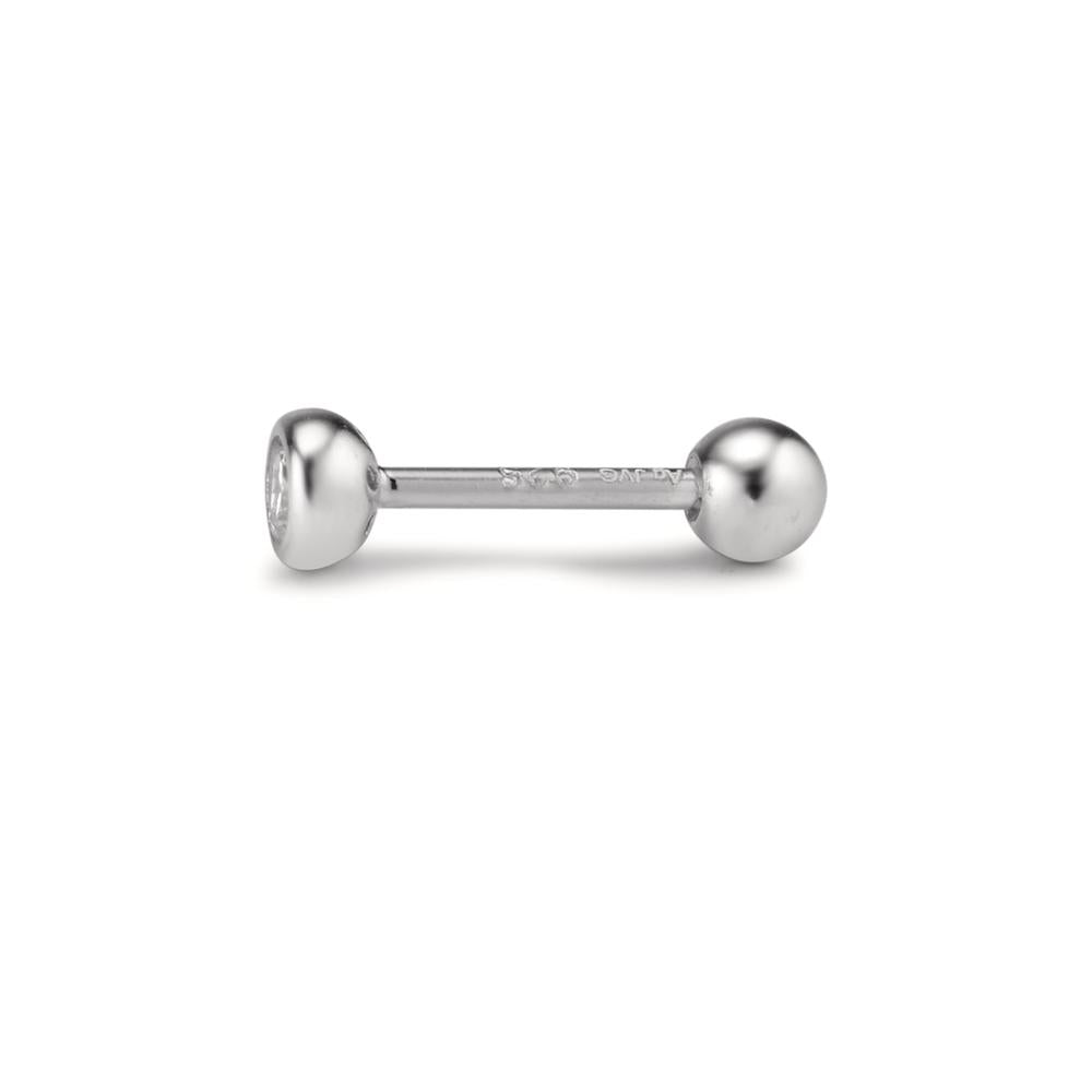 piercing srebro Cyrkonia rodowany Ø3.5 mm