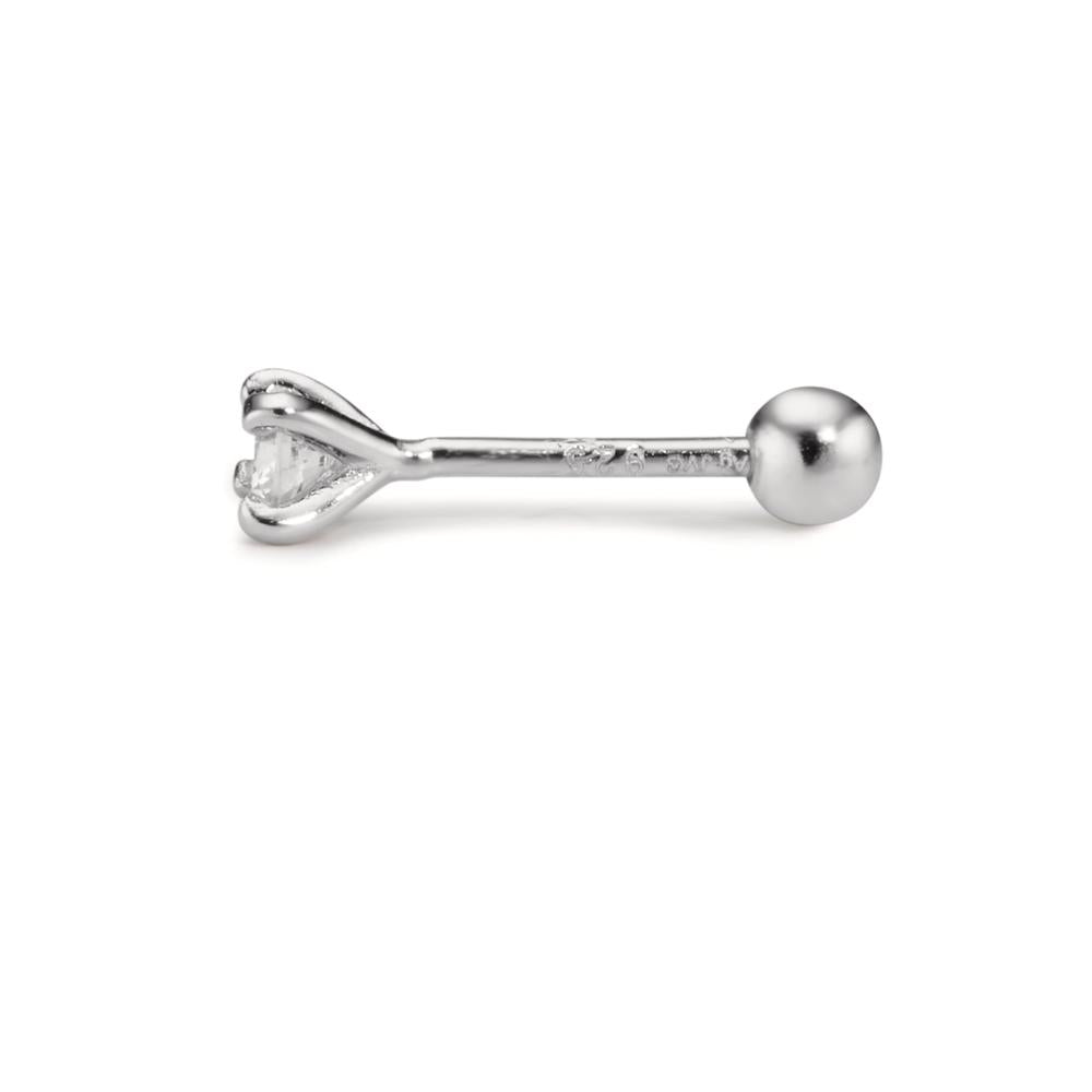 piercing srebro Cyrkonia rodowany Ø3.5 mm