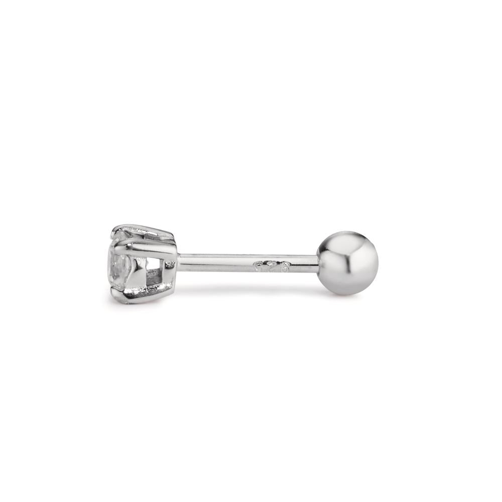 piercing srebro Cyrkonia rodowany Ø3 mm